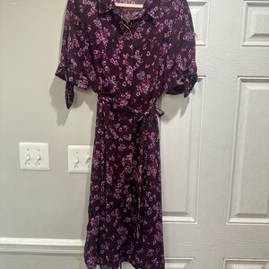 Calvin Klein Floral Shirt Dress